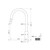 Opal Progressive Sink Mixer Set (separated Spout with Pull Out Sprayer) 6Star Graphite [287016]