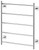 Radii Towel Ladder 4Bar 550mm x 740mm with Square Plate Chrome [133053]
