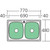 Endeavour Double Bowl Topmount Sink 1 Tap Hole [157344]