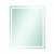 Sierra Rectangle Polished Edge Mirror with Sandblasted Border - 600x750mm with Hangers and Demister [277833]