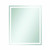 Sierra Rectangle Polished Edge Mirror with Sandblasted Border - 900x750mm with Hangers [277889]