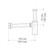 Urbane II Bottle Trap 40mm Chrome [123008]