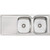 Endeavour Double Bowl Topmount Sink with Drainer Right Bowl 1 Tap Hole [134161]