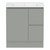 Ascot Floor or Wall Mount Vanity 750mm 2 Drawer RH 1 Door Grey Nouveau [294623]
