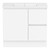 Ascot Floor or Wall Mount Vanity 900mm 2 Drawer RH 1 Door Polar White Gloss [294592]
