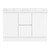 Ascot Floor or Wall Mount Double Vanity 1210mm 2 Draw Centre 2 Door Polar White Gloss [294556]