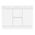 Ascot Floor or Wall Mount Double Vanity 1210mm 2 Draw Centre 2 Door Polar White [294550]