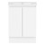 Ascot Floor or Wall Mount Slim Vanity 615mm Polar White [294576]