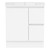 Ascot Floor or Wall Mount Slim Vanity 750mm 2 Drawer RH 1 Door Polar White Gloss [294587]