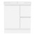 Ascot Floor or Wall Mount Slim Vanity 750mm 2 Drawer RH 1 Door Polar White Matte [294578]