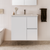 Ascot Floor or Wall Mount Slim Vanity 750mm 2 Drawer RH 1 Door Polar White Matte [294578]