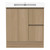 Ascot Floor or Wall Mount Slim Vanity 750mm 2 Drawer RH 1 Door Plantation Ash [294557]