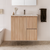 Ascot Floor or Wall Mount Slim Vanity 750mm 2 Drawer RH 1 Door Plantation Ash [294557]