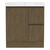 Ascot Floor or Wall Mount Slim Vanity 750mm 2 Drawer RH 1 Door Natural Walnut [294551]