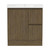 Ascot Floor or Wall Mount Slim Vanity 750mm 2 Draw RH 1 Door Natural Walnut [294551]