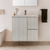 Ascot Floor or Wall Mount Slim Vanity 750mm 2 Drawer RH 1 Door Palomera Oak [294552]