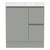 Ascot Floor or Wall Mount Slim Vanity 750mm 2 Drawer RH 1 Door Grey Nouveau [294553]
