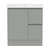 Ascot Floor or Wall Mount Slim Vanity 750mm 2 Draw RH 1 Door Grey Nouveau [294553]