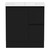 Ascot Floor or Wall Mount Slim Vanity 750mm 2 Drawer RH 1 Door Black [294562]
