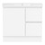 Ascot Floor or Wall Mount Slim Vanity 900mm 2 Drawer RH 1 Door Polar White Gloss [294563]