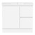 Ascot Floor or Wall Mount Slim Vanity 900mm 2 Drawer RH 1 Door Polar White Matte [294564]