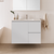 Ascot Floor or Wall Mount Slim Vanity 900mm 2 Drawer RH 1 Door Polar White Matte [294564]