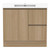 Ascot Floor or Wall Mount Slim Vanity 900mm 2 Drawer RH 1 Door Plantation Ash [294617]