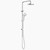 Round II Rail Hand Shower w/Overhead 600-800mm Chrome 3Star [255673]