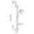 Round II Rail Hand Shower 400-600mm 55mm Matte Black 3Star [255676]