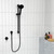 Round II Rail Hand Shower 400-600mm 55mm Matte Black 3Star [255676]
