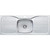 Utraform Single Center Bowl Topmount Sink with Double Drainer 1 Tap Hole [066996]