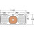 Utraform Single Center Bowl Topmount Sink with Double Drainer 1 Tap Hole [066996]