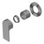Bianca Shower Mixer with Round Plate (Trim Kit Only) Gunmetal [289871]