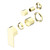 Bianca Shower Mixer with Divertor Separate Back Plate (Trim Kit Only) Brushed Gold [289911]