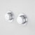 Invisi Series II® Round Dual Flush Raised Care Remote Buttons (Plastic) Chrome [136043]