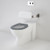 Leda Care Invisi Series II® Wall Faced Suite w/Backrest & Caravelle Care Single Flap Seat Anthracite Grey NTH 4Star [136051]