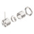 Mecca Shower Mixer 60mm Handle Up Plate (Trim Kit Only) Brushed Nickel [289933]