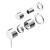 Mecca Shower Mixer with Divertor Separate Back Plate (Trim Kit Only) Chrome [289983]