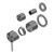 Mecca Shower Mixer with Divertor Separate Back Plate (Trim Kit Only) Gunmetal [289957]