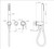Mecca Shower Mixer Divertor System Separate Back Plate (Trim Kit Only) Matte White [290072]