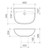 Care 600 Wall Basin White 1 Tap Hole [136250]