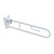 Grab Rail Tiltlock 850mm Antimicobial White Left Hand (with Toilet Roll Holder) [287387]