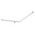 Grab Rail Hygenic Seal Toilet Assist 870mm x 700mm Brushed Steel Left Hand [287898]
