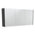 Mirror Cabinet 1500 x 670 x 180mm with Satin Black Side Panels [294494]
