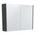 Mirror Cabinet 900 x 670 x 180mm with Satin Black Side Panels [294275]