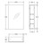 Mirror Cabinet Pencil Edge 450 x 720 x 150mm Gloss White [294274]