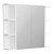 Mirror Cabinet Pencil Edge 900 x 720 x 150mm 2 x Side Shelves Gloss White [294416]