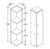 Side Shelves for Mirror Cabinets 150 x 720 x 150mm Gloss White [294220]