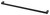 Gloss Towel Rail Single 800mm Matte Black [137646]