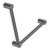 Mecca Care 32mm Ambulant Toilet Grab Rail 90 Degree 450 X 450mm Gunmetal [293256]